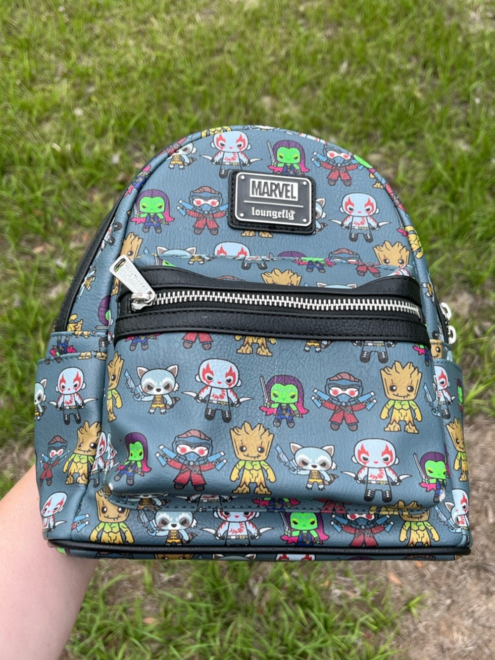NWOT Loungefly Guardians of the Galaxy Kids Mini Backpack Gray-Marvel Characters